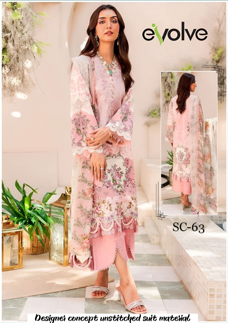 DESIGNER FABRIC FOR LADIES SUIT WITH DUPATTA AND PANTS (SC-63)